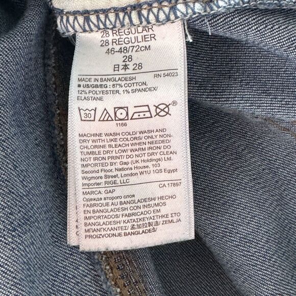 Gap SZ 28R True Skinny Jeans Low-Rise Stretch Pockets Medium Wash Blue Womens - Picture 9 of 11